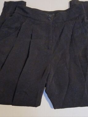 Urban Zen High-Waist Pleated Shorts in Charcoal